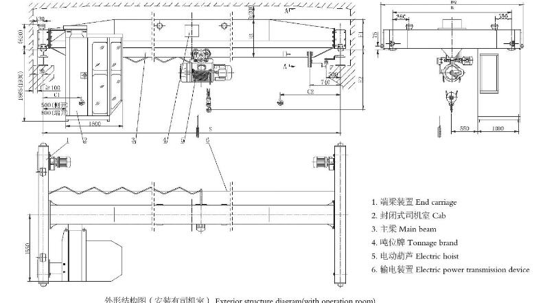 32噸電動式單梁起重機性能參數(shù)